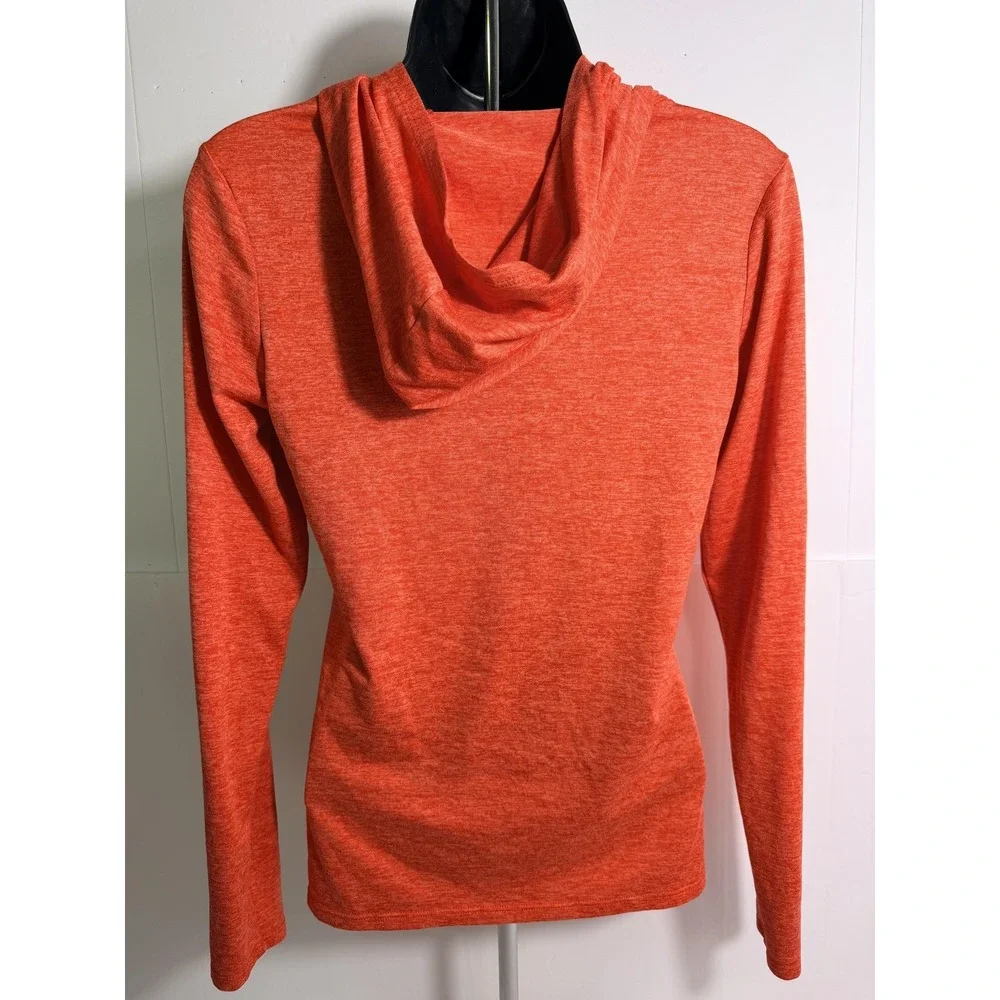 Nike Hoodie Womens XS Orange Dri-FIT Lightweight Long Sleeve Pullover Running‎